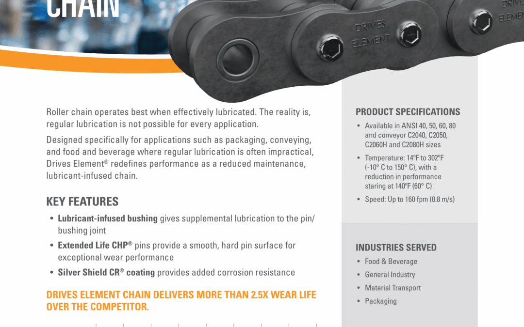 Drives Element Maintenance Free Roller Chain Sell Sheet