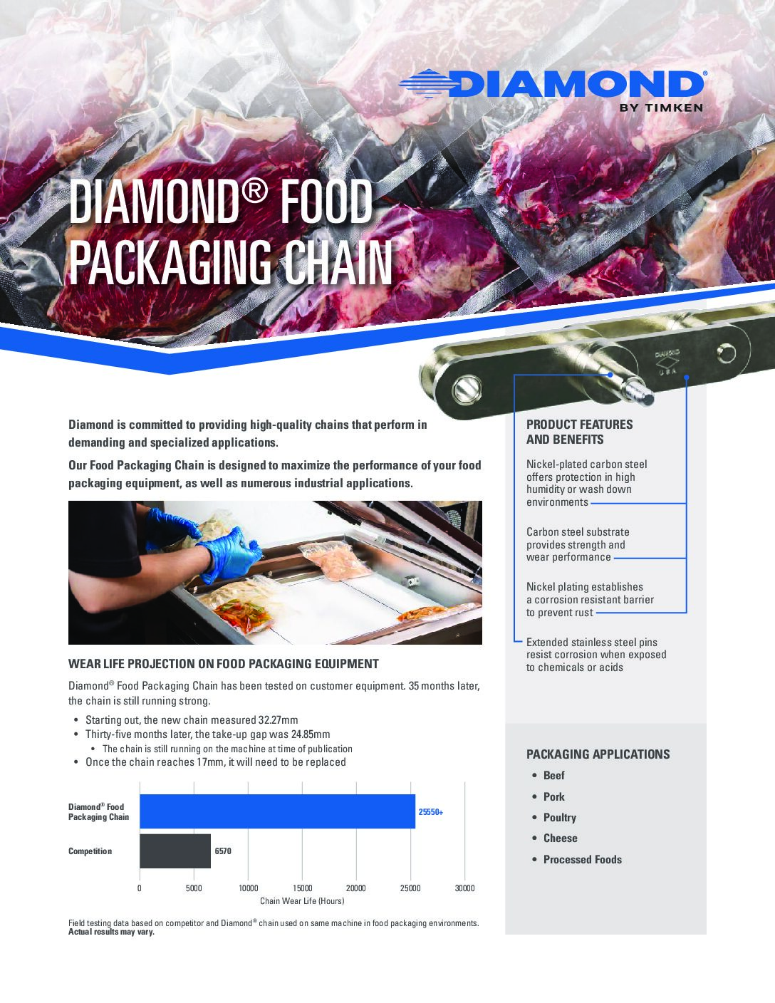 Diamond Food Packaging Chain Sell Sheet