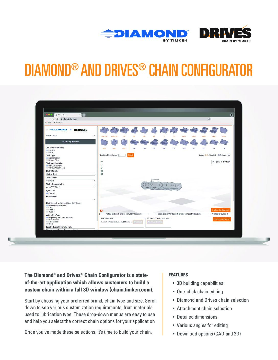 Diamond and Drives Chain Configurator Brochure
