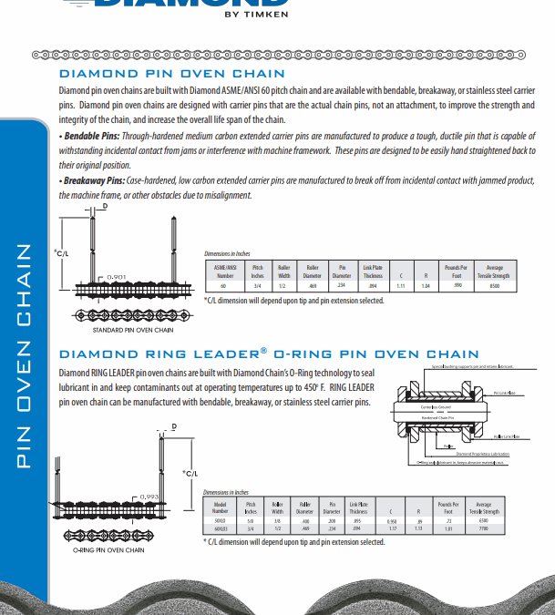 Diamond Pin Oven Spec Sheet